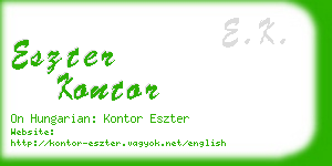 eszter kontor business card